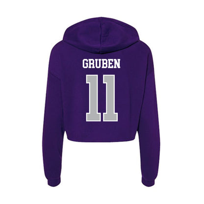 SBU - NCAA Softball : Ashley Gruben - Classic Shersey Women's Crop Fleece Hoodie-1