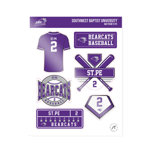 SBU - NCAA Baseball : Matthew St.Pe - Sticker Sheet-0