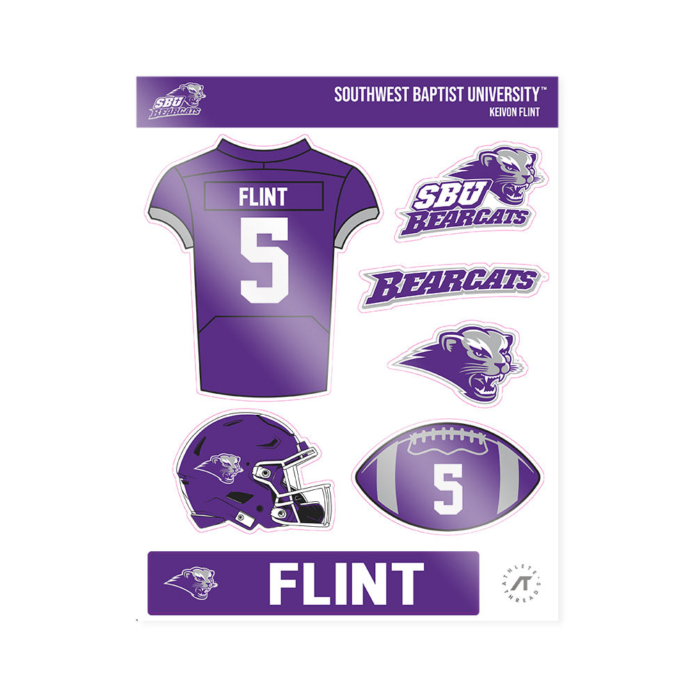 SBU - NCAA Football : Keivon Flint - Sticker Sheet-0
