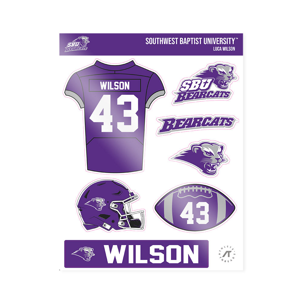 SBU - NCAA Football : Luca Wilson - Sticker Sheet-0