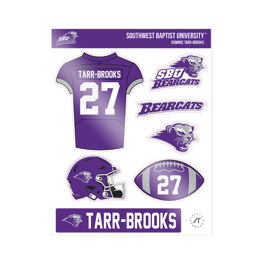 SBU - NCAA Football : Dominic Tarr-Brooks - Sticker Sheet-0