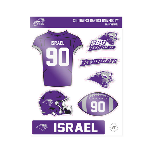 SBU - NCAA Football : Bradyn Israel - Sticker Sheet-0