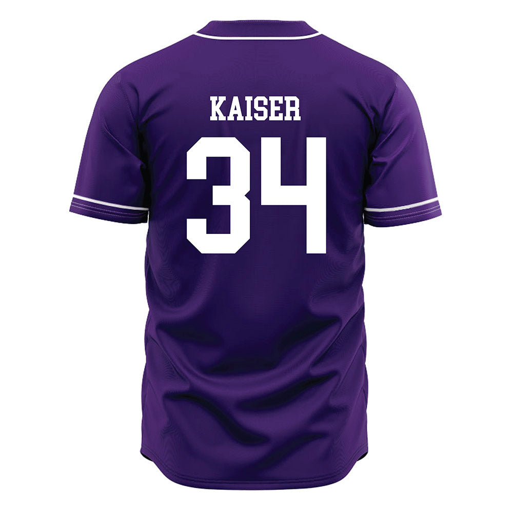 SBU - NCAA Baseball : Ryne Kaiser - Purple Jersey-1