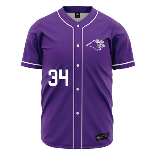 SBU - NCAA Baseball : Ryne Kaiser - Purple Jersey-0