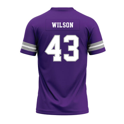 SBU - NCAA Football : Luca Wilson - Purple Premium Football Jersey-1