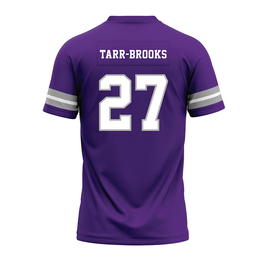 SBU - NCAA Football : Dominic Tarr-Brooks - Purple Premium Football Jersey-1