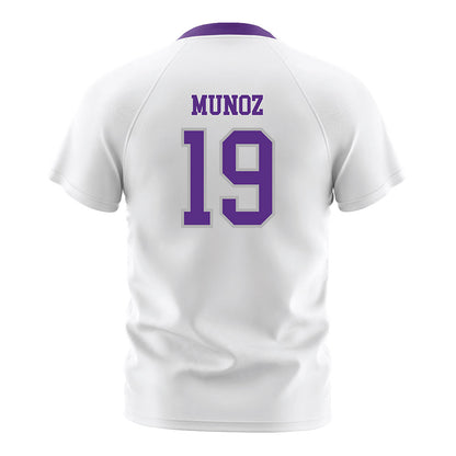 SBU - NCAA Men's Soccer : Jorge Munoz - White Soccer Jersey-1