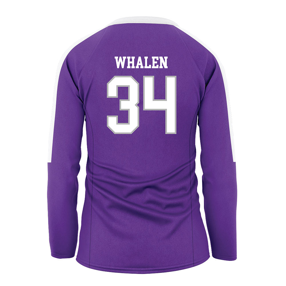SBU - NCAA Women's Volleyball : Grace Whalen - Purple Volleyball Jersey-1