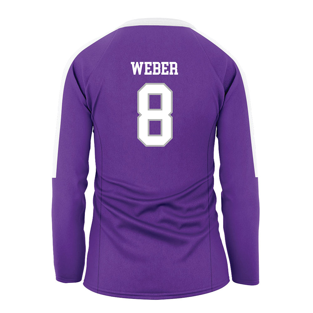 SBU - NCAA Women's Volleyball : Audrey Weber - Purple Volleyball Jersey-1