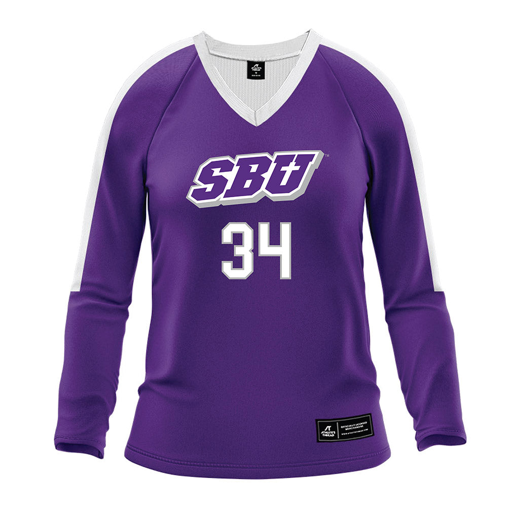 SBU - NCAA Women's Volleyball : Grace Whalen - Purple Volleyball Jersey-0