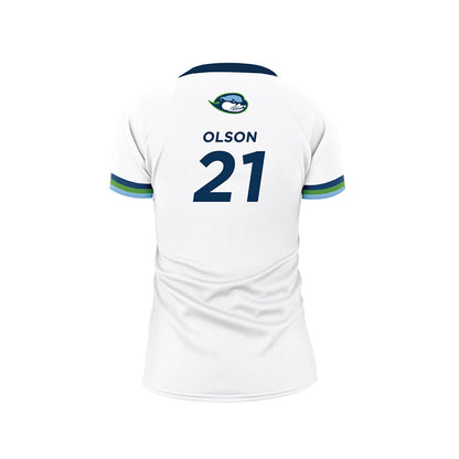 CSU Monterey Bay - NCAA Women's Volleyball : Piper Olson - White Volleyball Jersey-1