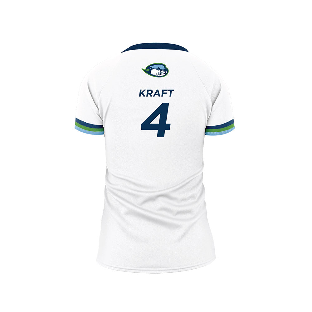 CSU Monterey Bay - NCAA Women's Volleyball : Jenna Kraft - White Volleyball Jersey-1