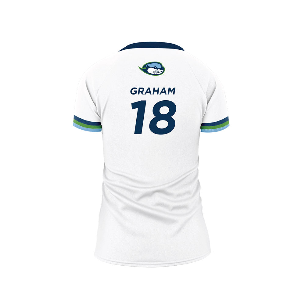 CSU Monterey Bay - NCAA Women's Volleyball : Rilee Graham - White Volleyball Jersey-1