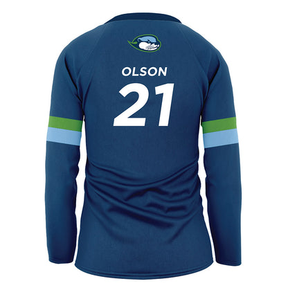 CSU Monterey Bay - NCAA Women's Volleyball : Piper Olson - Navy Volleyball Jersey-1