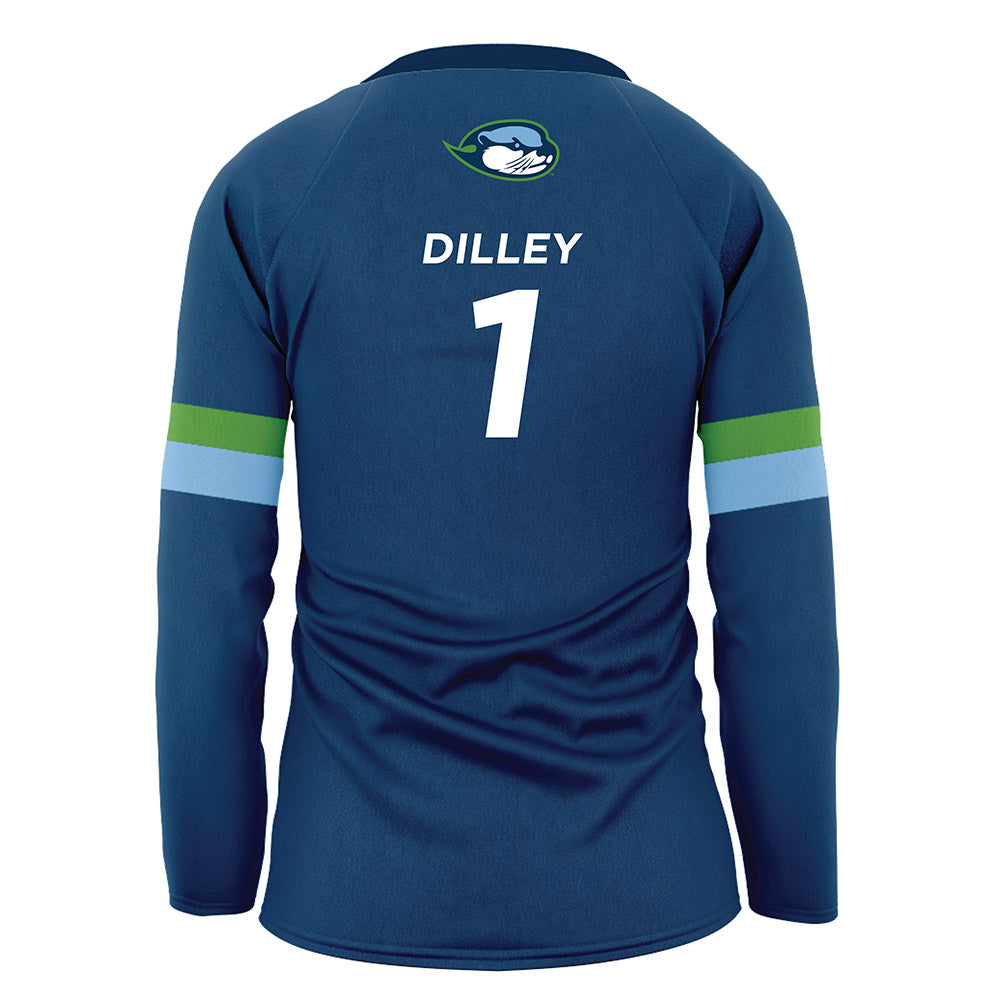 CSU Monterey Bay - NCAA Women's Volleyball : Mia Dilley - Navy Volleyball Jersey-1