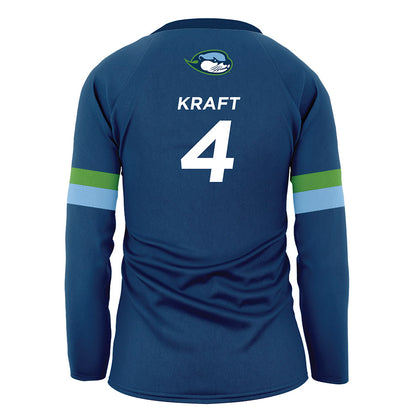 CSU Monterey Bay - NCAA Women's Volleyball : Jenna Kraft - Navy Volleyball Jersey-1