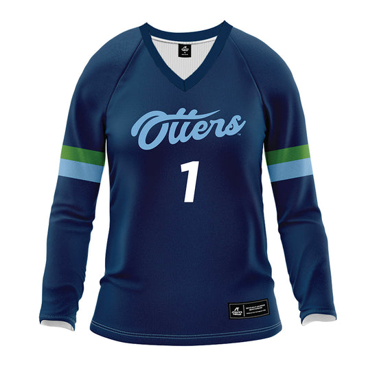 CSU Monterey Bay - NCAA Women's Volleyball : Mia Dilley - Navy Volleyball Jersey-0