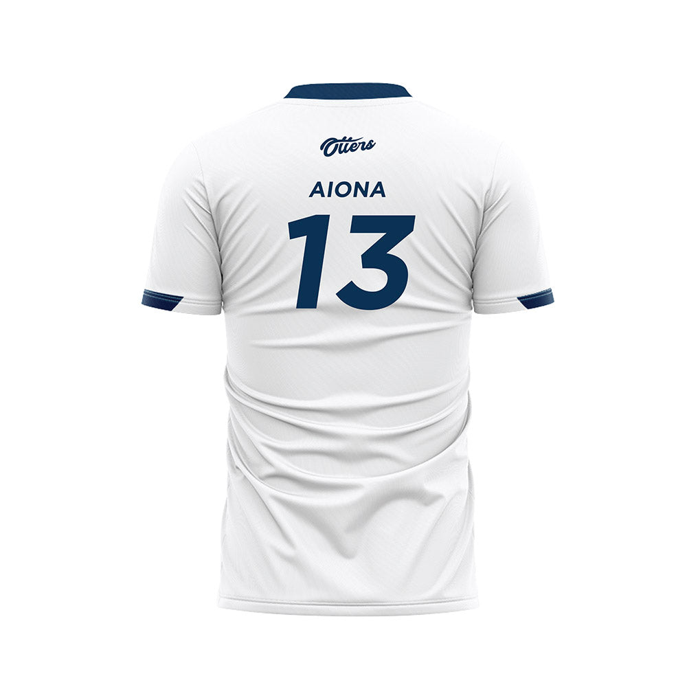 CSU Monterey Bay - NCAA Men's Soccer : Jacob Aiona - White Soccer Jersey-1