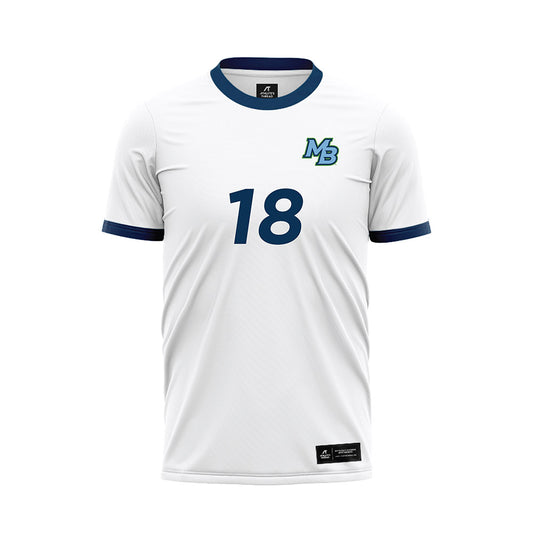  - NCAA Men's Soccer : Andres Perez - White Soccer Jersey-0