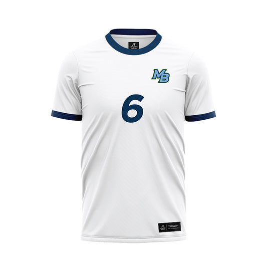 CSU Monterey Bay - NCAA Men's Soccer : Omar Arechiga - White Soccer Jersey-0