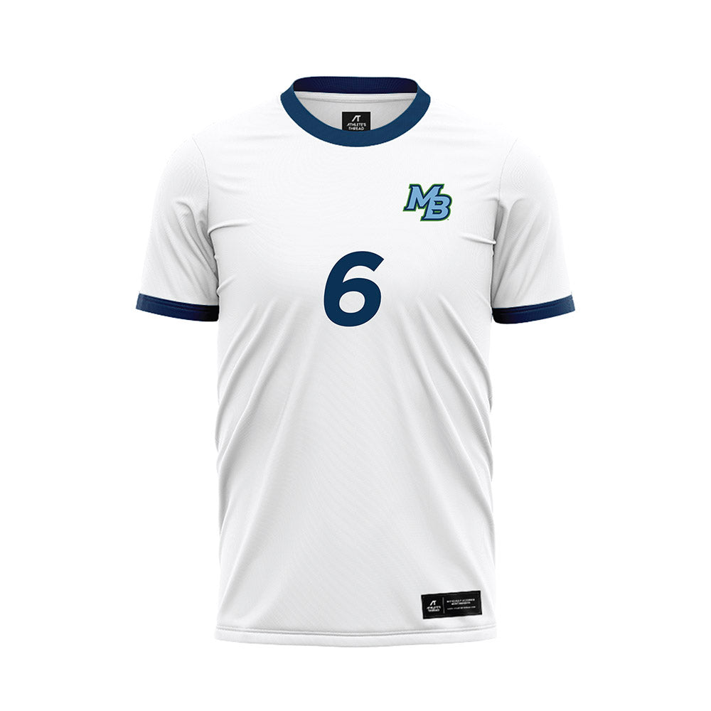 CSU Monterey Bay - NCAA Men's Soccer : Omar Arechiga - White Soccer Jersey-0