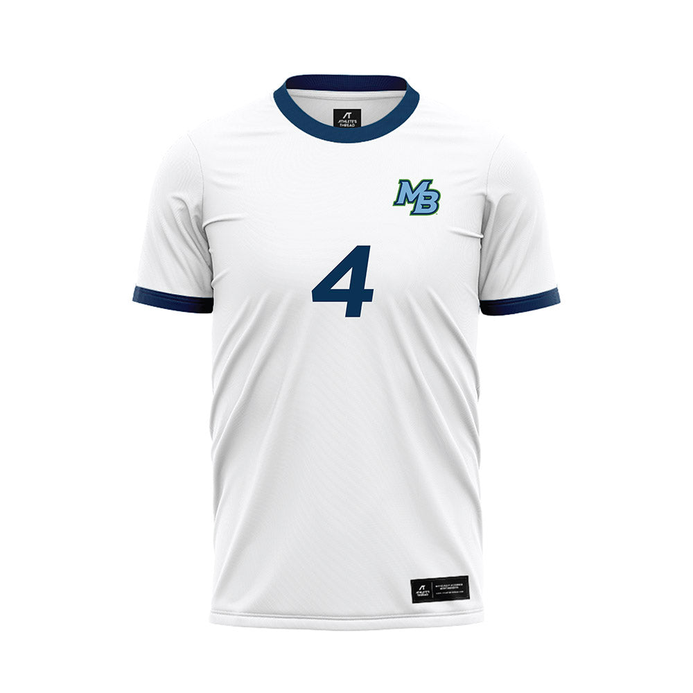CSU Monterey Bay - NCAA Men's Soccer : Damon Smith - White Soccer Jersey-0