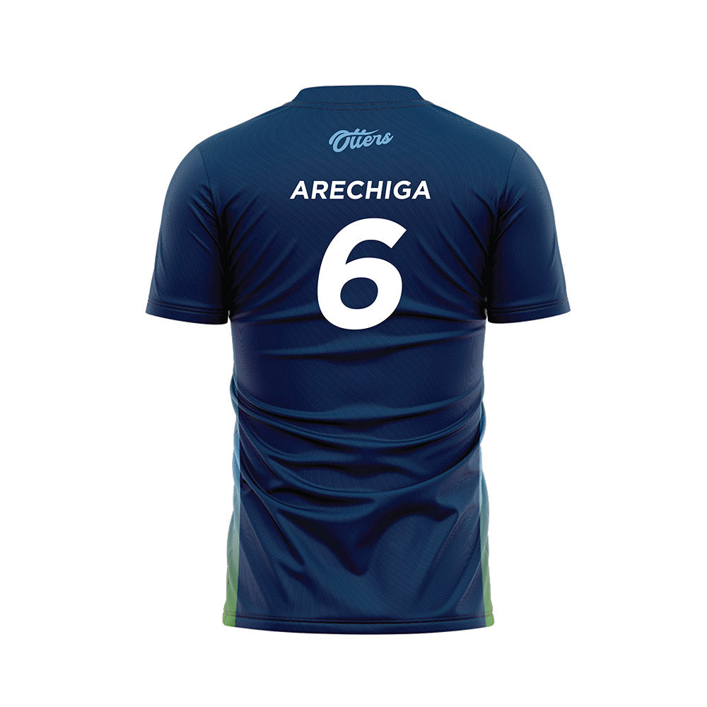 CSU Monterey Bay - NCAA Men's Soccer : Omar Arechiga - Navy Soccer Jersey-1