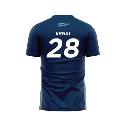 CSU Monterey Bay - NCAA Men's Soccer : Jakob Ernst - Navy Soccer Jersey-1