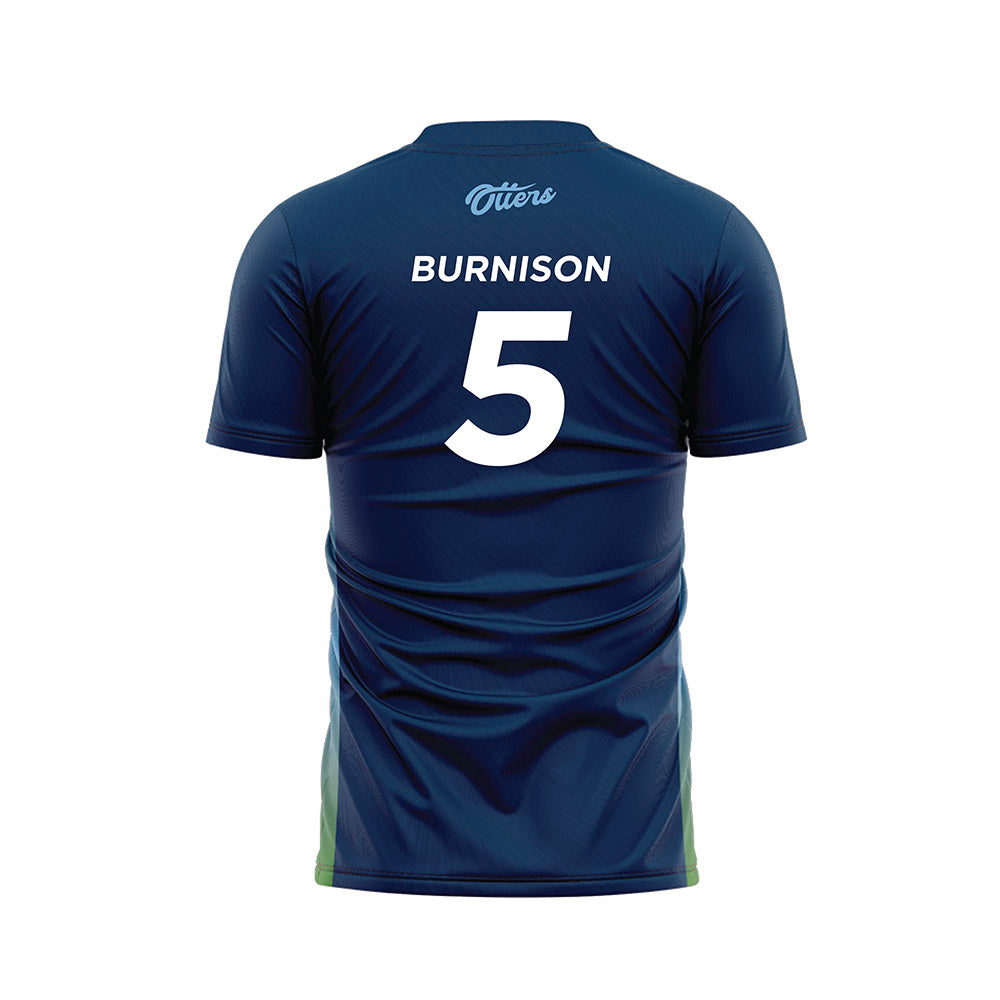 CSU Monterey Bay - NCAA Men's Soccer : Jacob Burnison - Navy Soccer Jersey-1