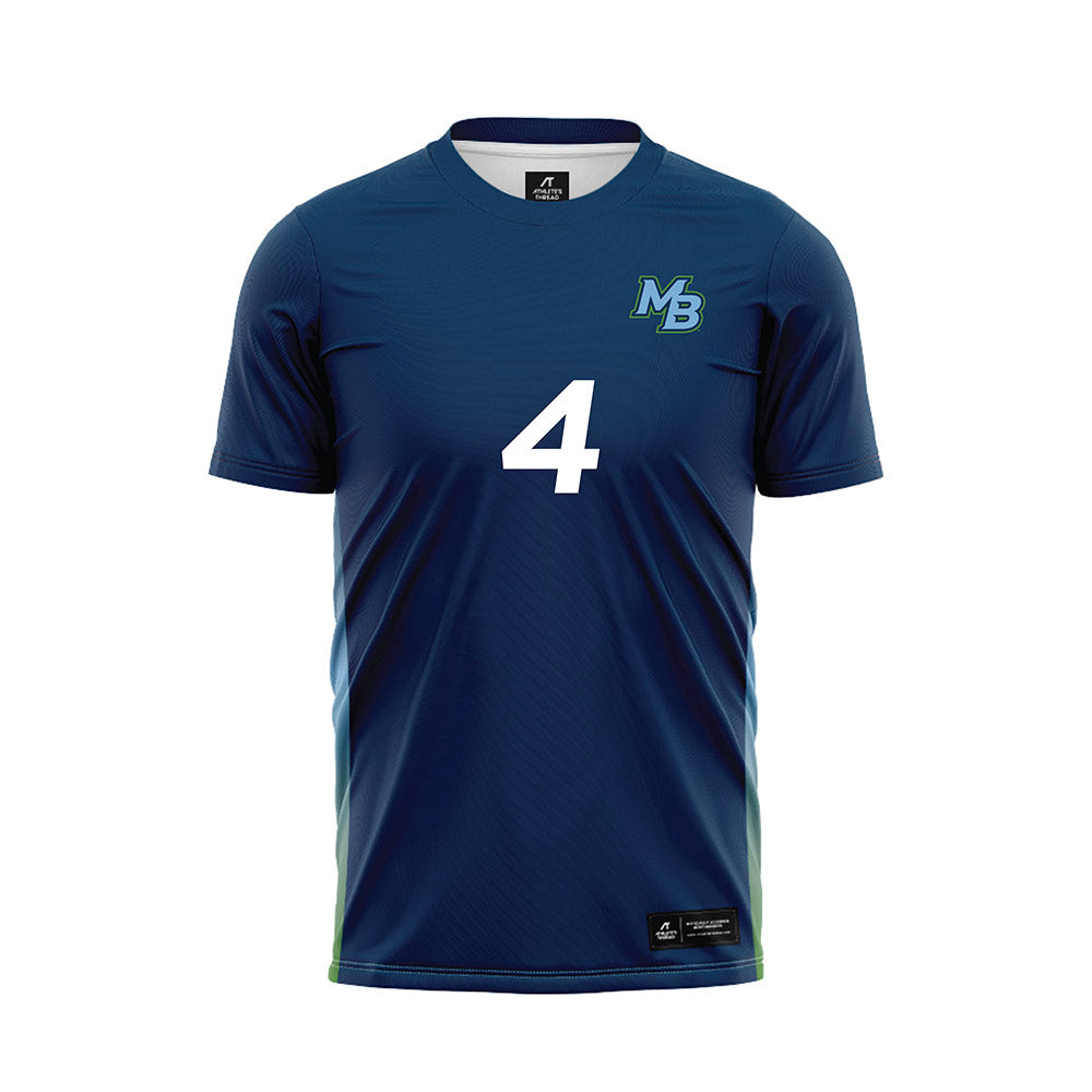 CSU Monterey Bay - NCAA Men's Soccer : Damon Smith - Navy Soccer Jersey-0