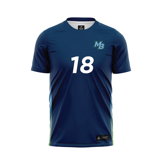  - NCAA Men's Soccer : Andres Perez - Navy Soccer Jersey-0