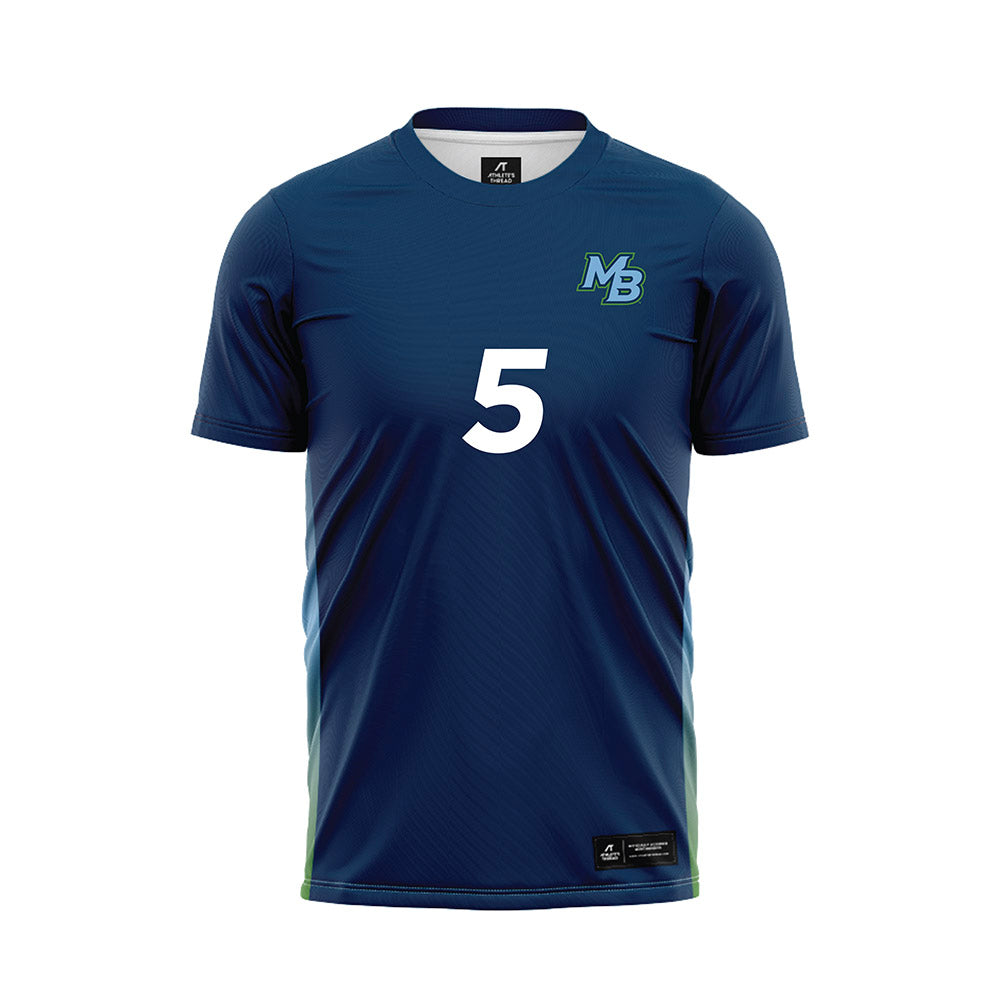 CSU Monterey Bay - NCAA Men's Soccer : Jacob Burnison - Navy Soccer Jersey-0
