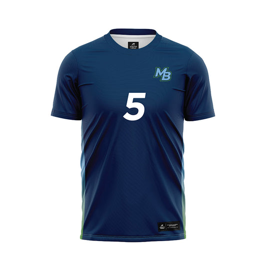 CSU Monterey Bay - NCAA Men's Soccer : Jacob Burnison - Navy Soccer Jersey-0
