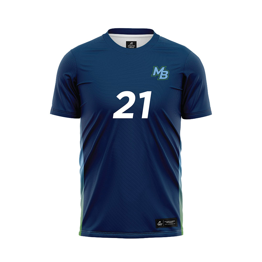 CSU Monterey Bay - NCAA Men's Soccer : Alvaro Oseguera Meza - Navy Soccer Jersey-0