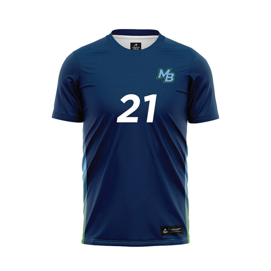 CSU Monterey Bay - NCAA Men's Soccer : Alvaro Oseguera Meza - Navy Soccer Jersey-0