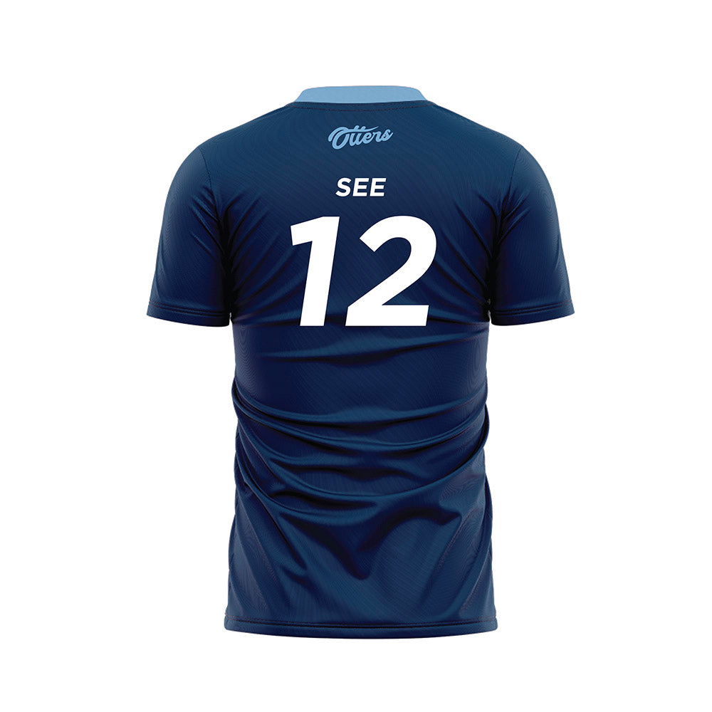 CSU Monterey Bay - NCAA Women's Soccer : Leah See - Navy Soccer Jersey-1
