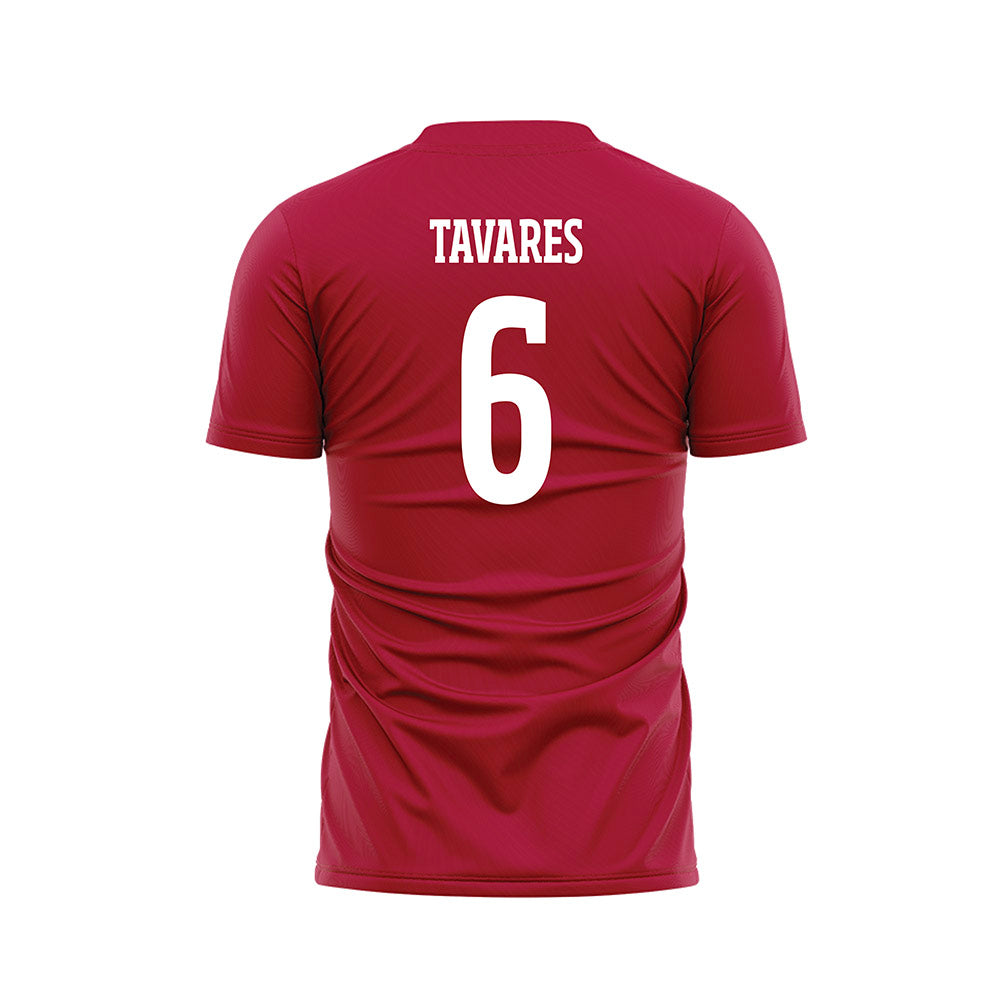 LMU - NCAA Men's Soccer : Hugo Tavares - Red Soccer Jersey-1