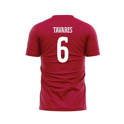 LMU - NCAA Men's Soccer : Hugo Tavares - Red Soccer Jersey-1