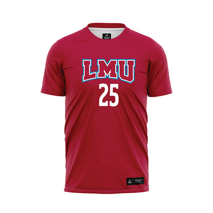 LMU - NCAA Men's Soccer : Greyson Moreno - Red Soccer Jersey-0