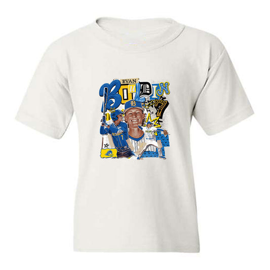 Delaware - NCAA Baseball : Evan Bouldin - Collage Youth T-Shirt-0