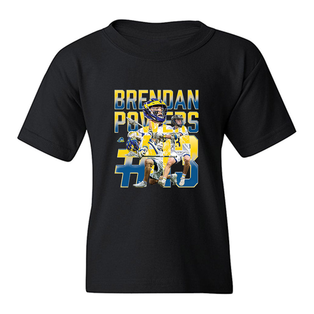 Delaware - NCAA Men's Lacrosse : Brendan Powers - Collage Youth T-Shirt-0