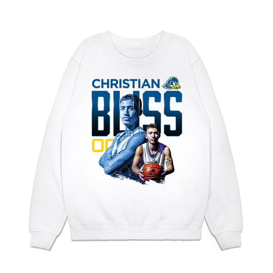 Delaware - NCAA Men's Basketball : Christian Bliss - Collage Premium Crewneck Sweatshirt-0