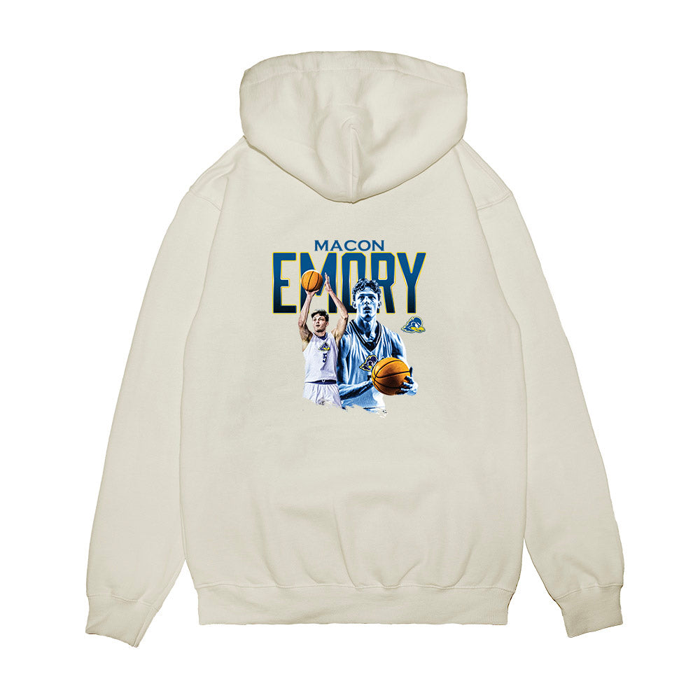 Delaware - NCAA Men's Basketball : Macon Emory - Collage Premium Hooded Sweatshirt-1