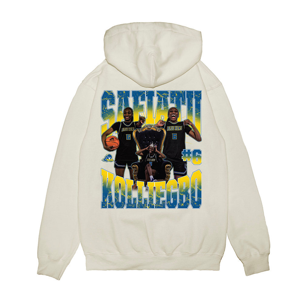 Delaware - NCAA Women's Basketball : Safiatu Kolliegbo - Collage Premium Hooded Sweatshirt-1