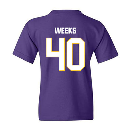 LSU - NCAA Football : Whit Weeks - Classic Shersey Youth T-Shirt-1