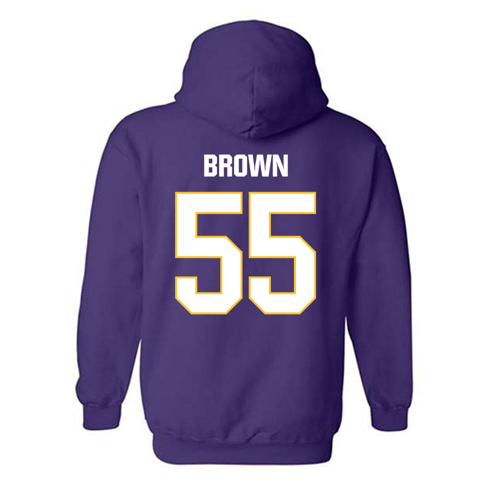LSU - NCAA Football : Lamar Brown - Classic Shersey Hooded Sweatshirt-1