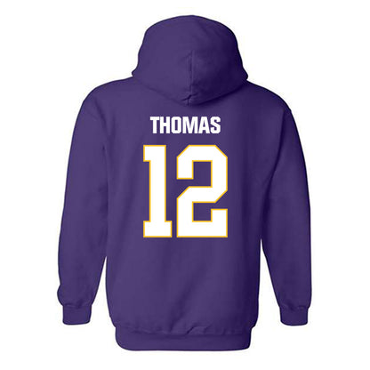 LSU - NCAA Football : Malachi Thomas - Classic Shersey Hooded Sweatshirt-1