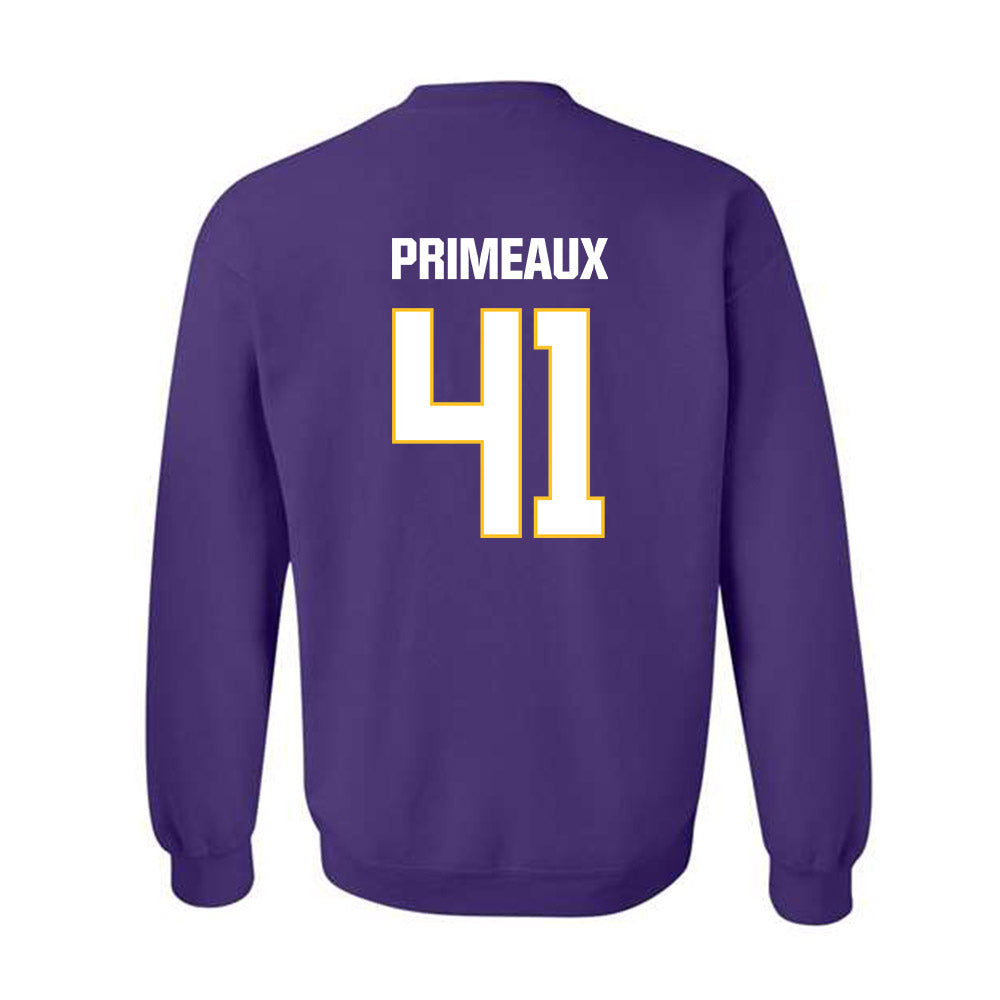 LSU - NCAA Baseball : DJ Primeaux - Classic Shersey Crewneck Sweatshirt-1