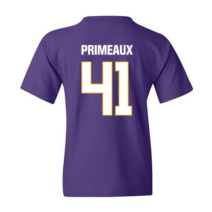 LSU - NCAA Baseball : DJ Primeaux - Classic Shersey Youth T-Shirt-1