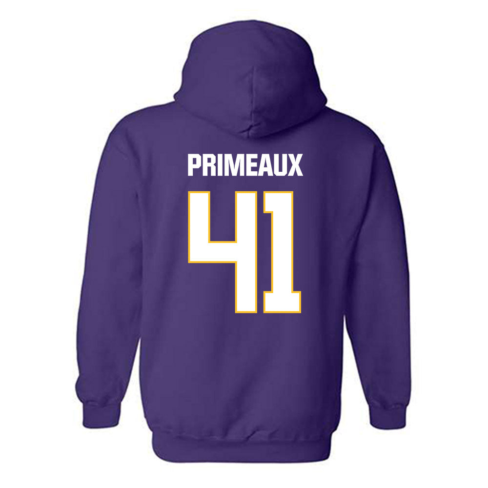 LSU - NCAA Baseball : DJ Primeaux - Classic Shersey Hooded Sweatshirt-1